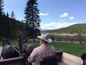 (Horse-drawn wagon ride at Bar W Guest Ranch)