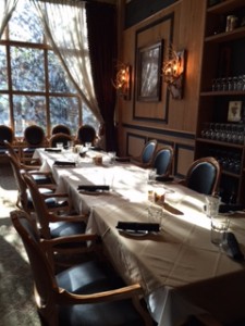 (Private dining in the wine room at Grouse Mountain Lodge)