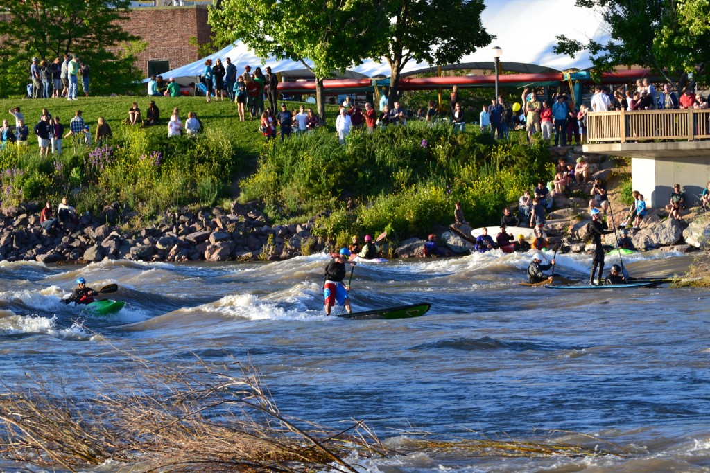 Playing on the water at Brennan's Wave. 