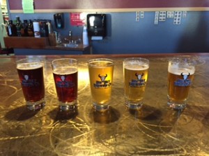 Samplers from Big Sky Brewing. Some favorites: Moose Drool, Trout Slayer and Powder Hound.