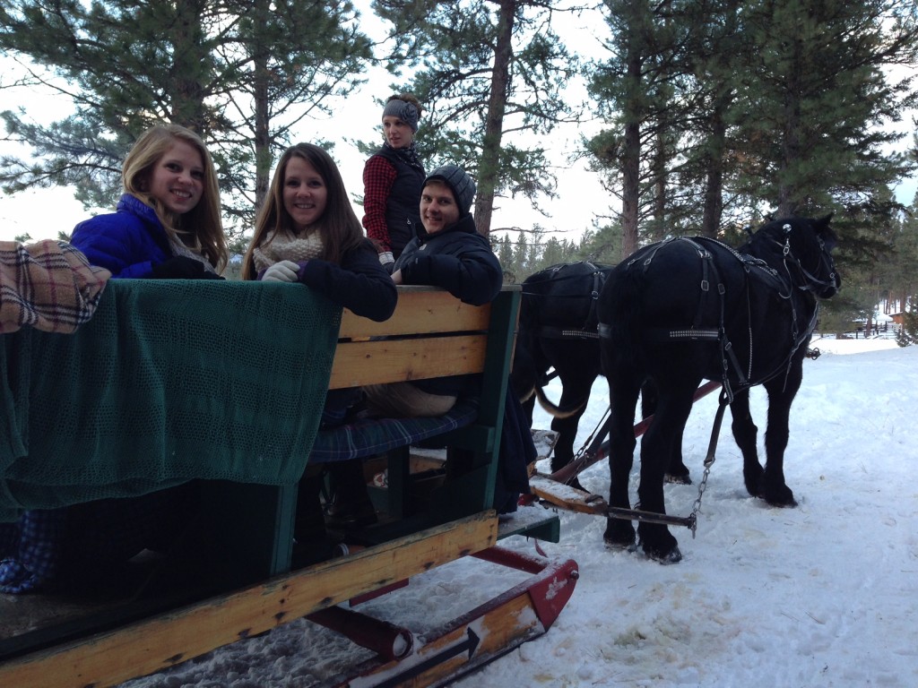 Horse-drawn sleigh rides at Double Arrow Resort