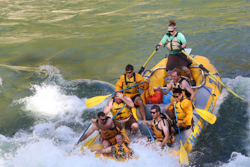 Running the rapids on the Snake River. Image courtesy Snake River Photo. 