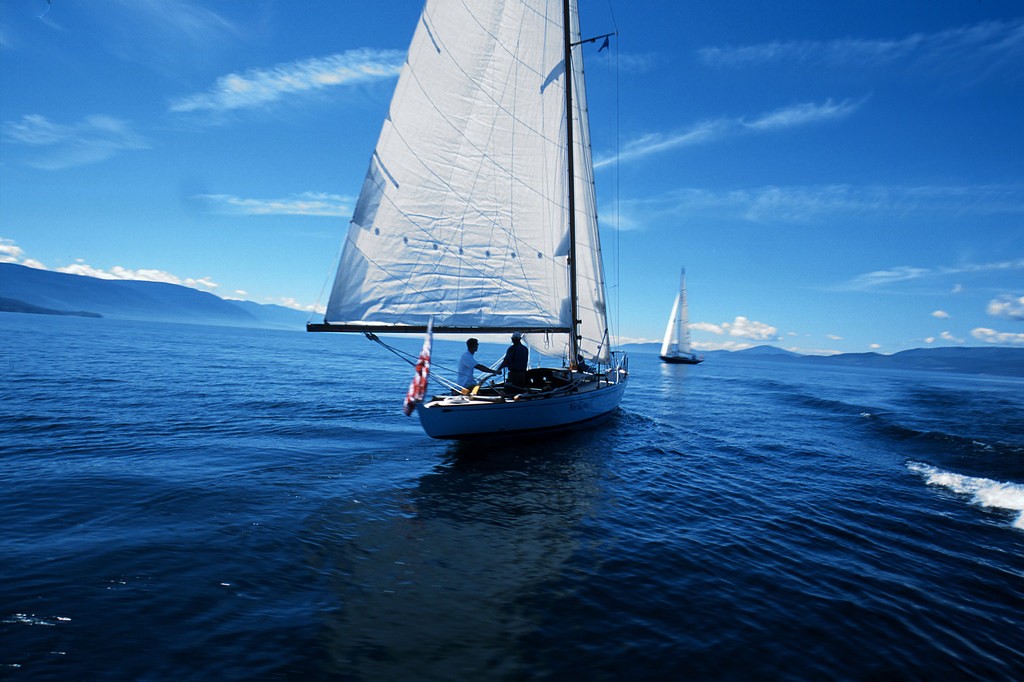 Sailing on Flathead Lake. 