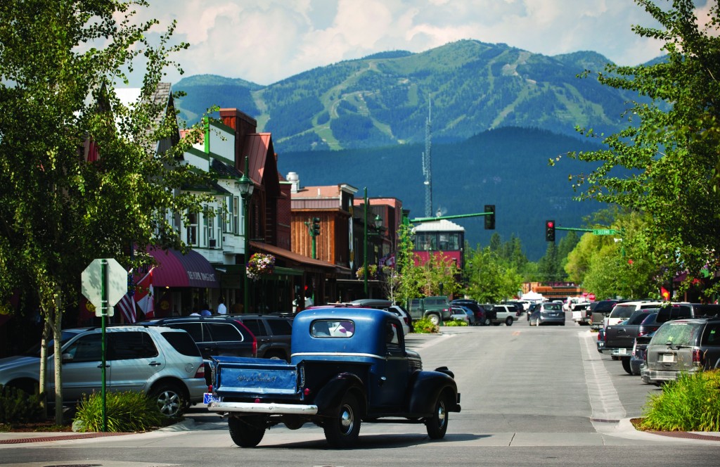 Central Avenue in downtown Whitefish. 