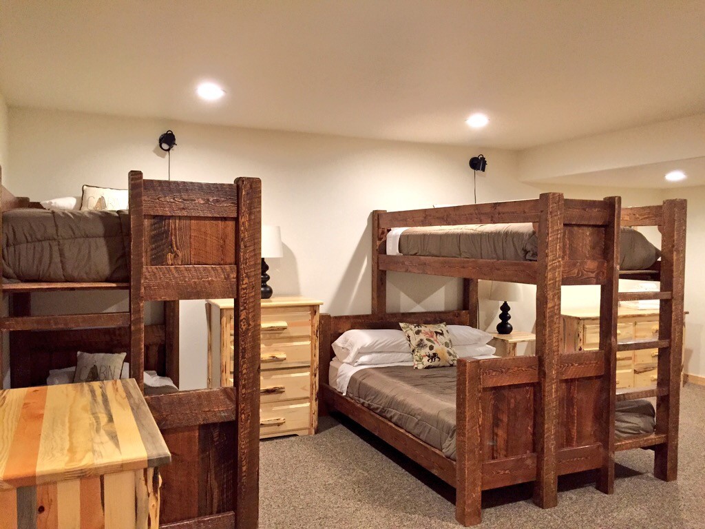 An cabin room at Glacier Outdoor Center. 