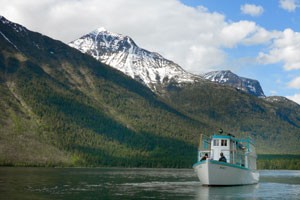 Wood boat excursion on Lake McDonald. (Photo credit: Glacier Park Boat Company)