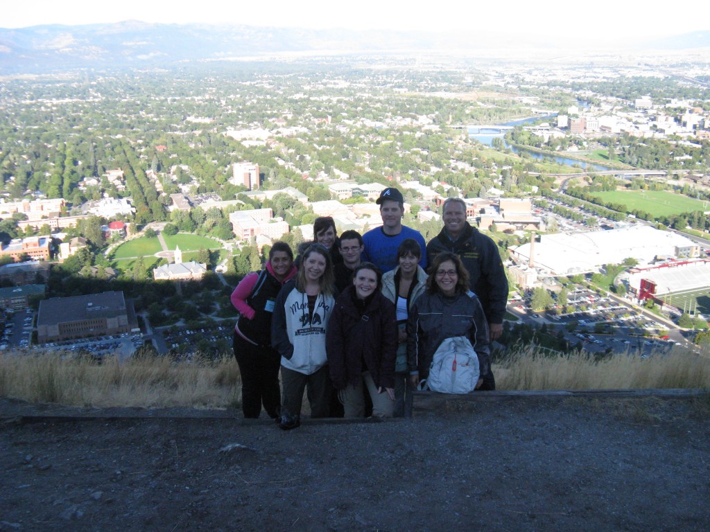 The view of Missoula from the 'M' on Mount Sentinel. 