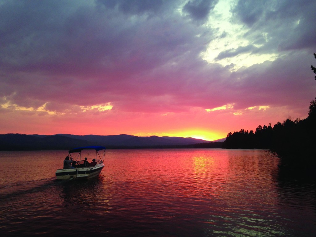 A late summer sunset at Placid Lake State Park. 