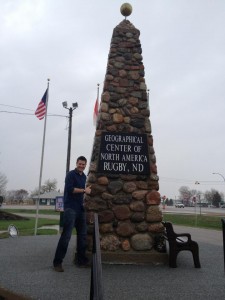 Standing at the center of North America.