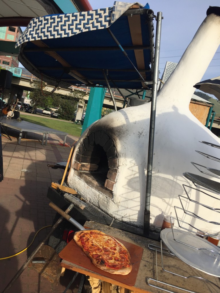 Wood-fired pizza from the Clove Cart