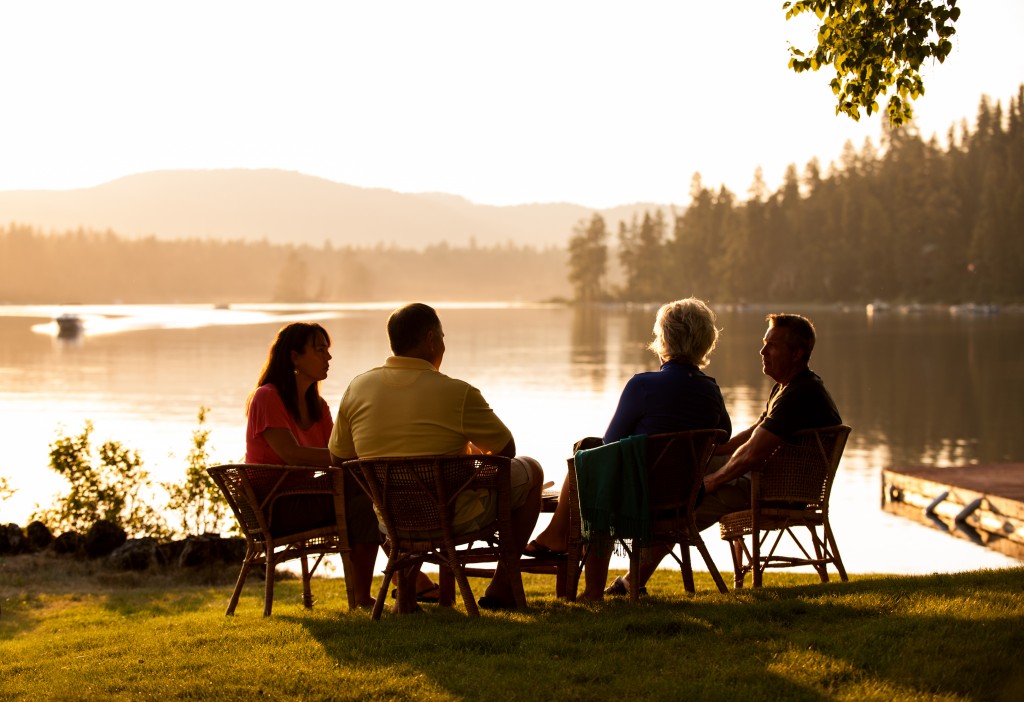 Networking lakeside, Montana style.