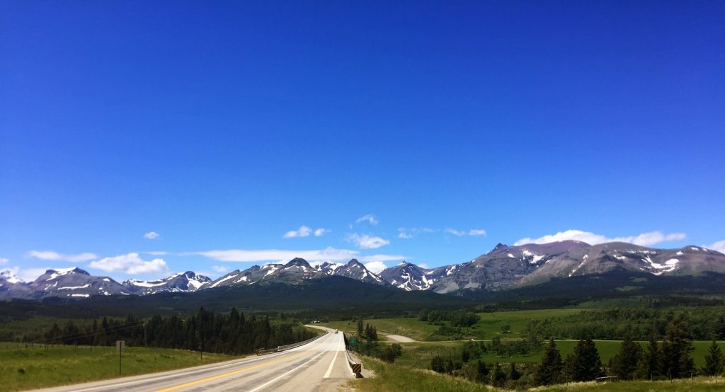 Highway 2 just northeast of East Glacier Park. 