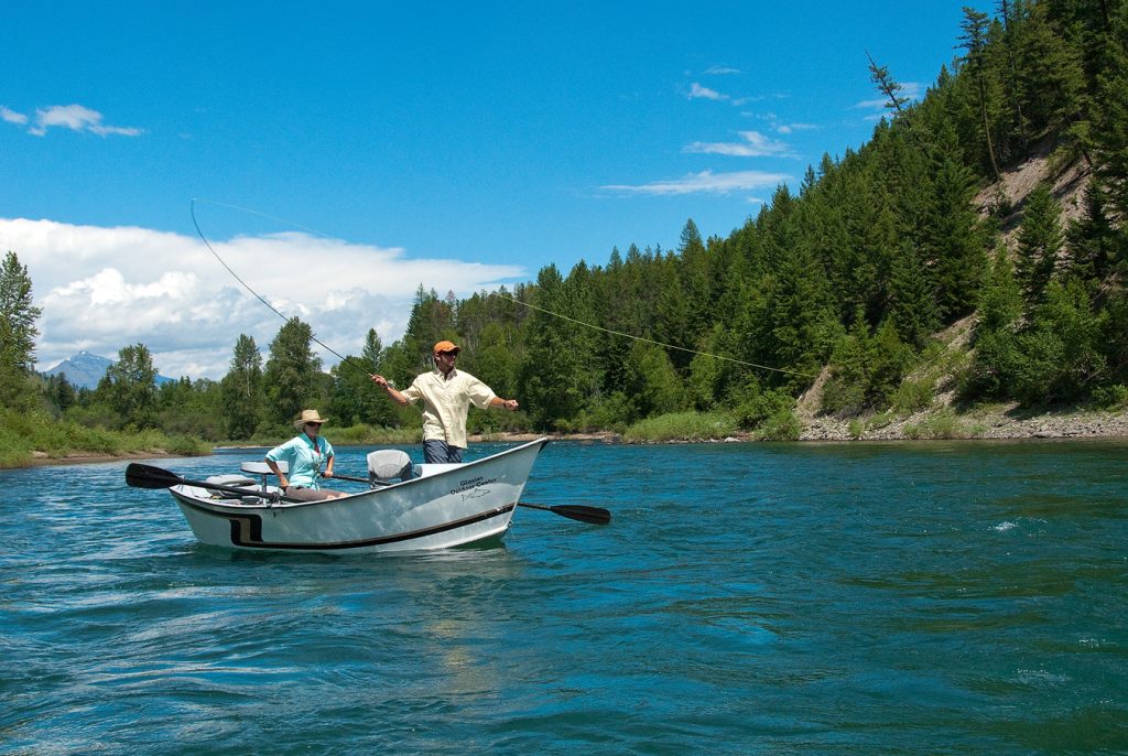 Casting a line on the Middle Fork of the Flathead River. 