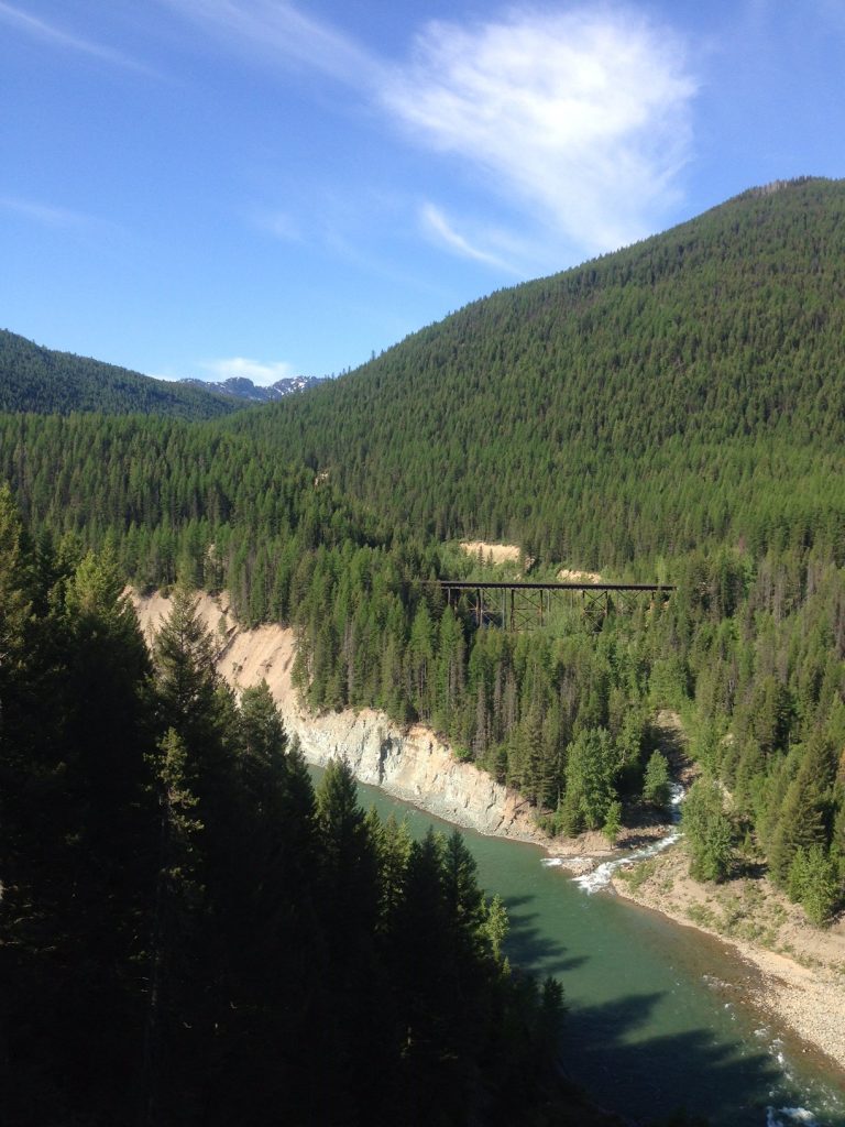 The view from Highway 2 near Goat Lick Overlook. 