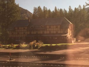 Historic Izaak Walton Inn from the train.