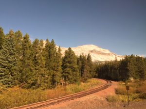 Beautiful mountain views cresting Marias Pass.