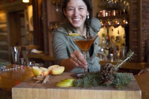 On-site bartenders create Montana-inspired cocktails. 