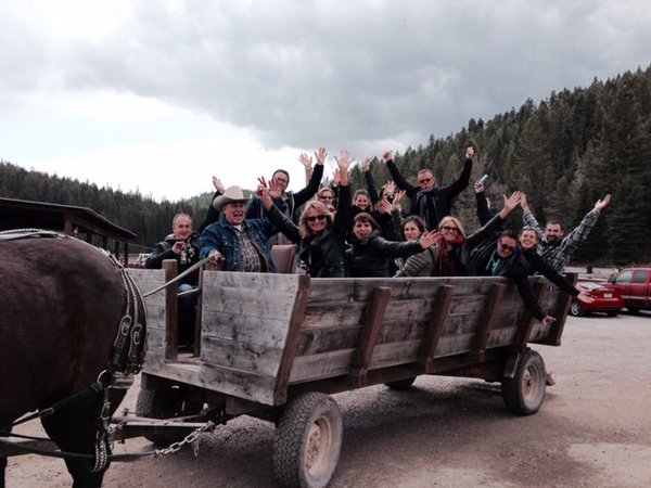 A group of international tour operators on a FAM tour in Montana. 